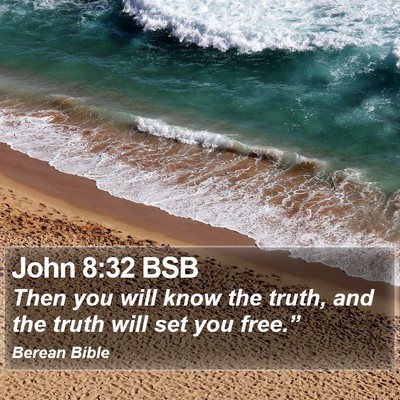 John 8:32 BSB Bible Verse Image