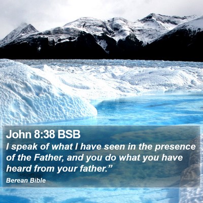 John 8:38 BSB Bible Verse Image