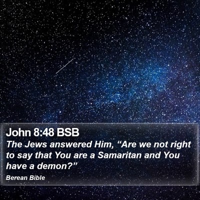 John 8:48 BSB Bible Verse Image