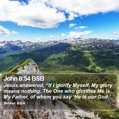 John 8:54 BSB Bible Verse Image