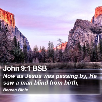 John 9:1 BSB Bible Verse Image