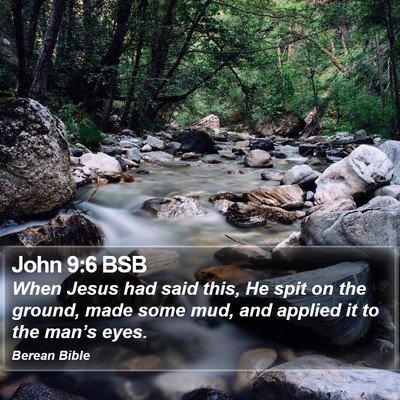John 9:6 BSB Bible Verse Image