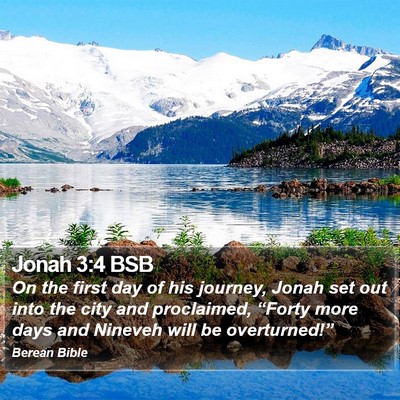 Jonah 3:4 BSB Bible Verse Image