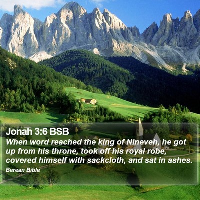 Jonah 3:6 BSB Bible Verse Image
