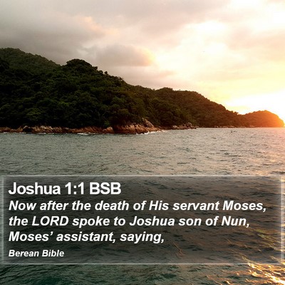 Joshua 1:1 BSB Bible Verse Image
