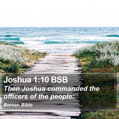 Joshua 1:10 BSB Bible Verse Image