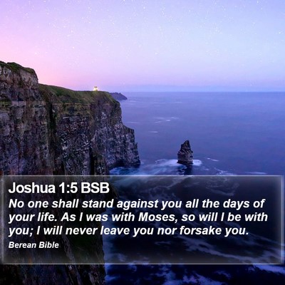 Joshua 1:5 BSB Bible Verse Image