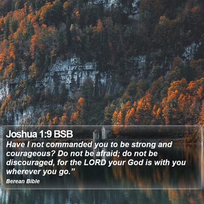 Joshua 1:9 BSB Bible Verse Image