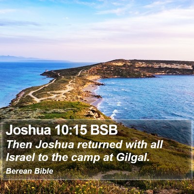Joshua 10:15 BSB Bible Verse Image