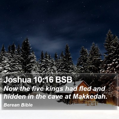 Joshua 10:16 BSB Bible Verse Image