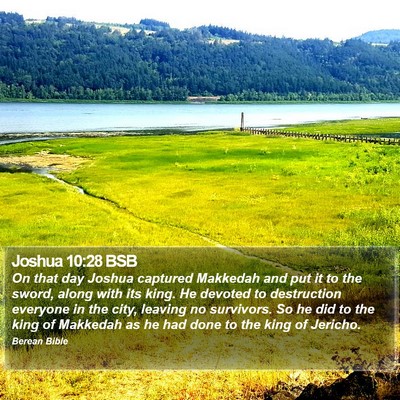Joshua 10:28 BSB Bible Verse Image