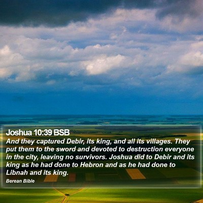 Joshua 10:39 BSB Bible Verse Image
