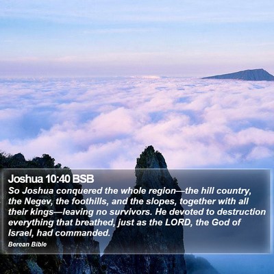 Joshua 10:40 BSB Bible Verse Image