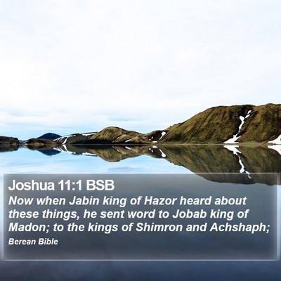 Joshua 11:1 BSB Bible Verse Image