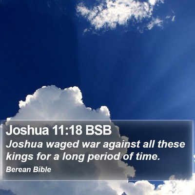 Joshua 11:18 BSB Bible Verse Image