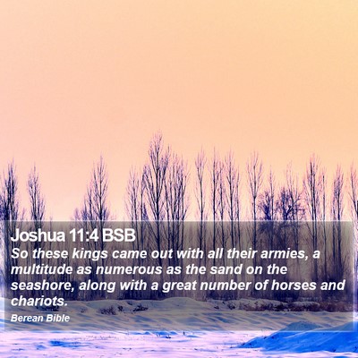 Joshua 11:4 BSB Bible Verse Image