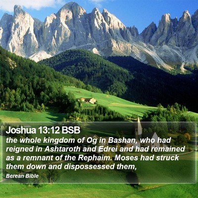 Joshua 13:12 BSB Bible Verse Image