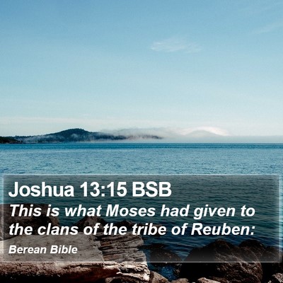 Joshua 13:15 BSB Bible Verse Image