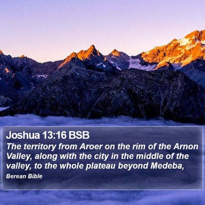 Joshua 13:16 BSB Bible Verse Image