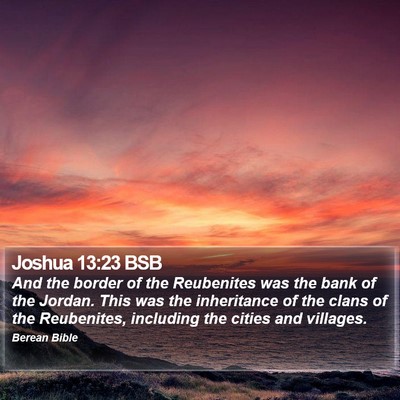 Joshua 13:23 BSB Bible Verse Image