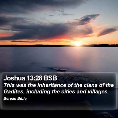 Joshua 13:28 BSB Bible Verse Image