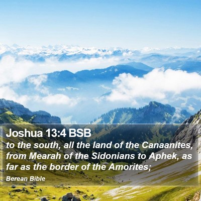 Joshua 13:4 BSB Bible Verse Image