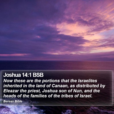 Joshua 14:1 BSB Bible Verse Image