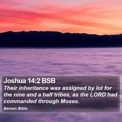 Joshua 14:2 BSB Bible Verse Image