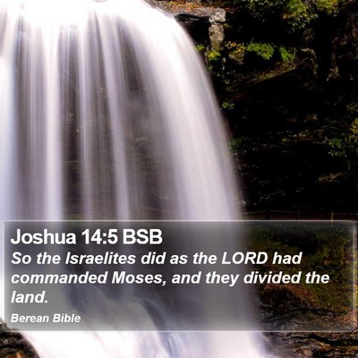 Joshua 14:5 BSB Bible Verse Image