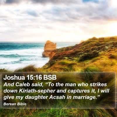 Joshua 15:16 BSB Bible Verse Image