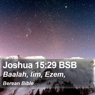 Joshua 15:29 BSB Bible Verse Image