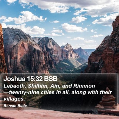 Joshua 15:32 BSB Bible Verse Image