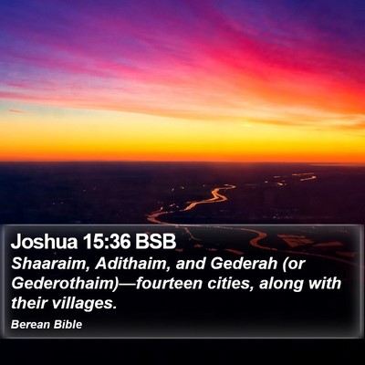 Joshua 15:36 BSB Bible Verse Image