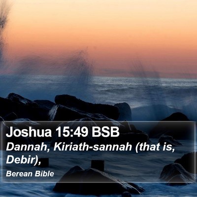 Joshua 15:49 BSB Bible Verse Image