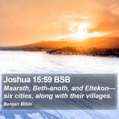 Joshua 15:59 BSB Bible Verse Image