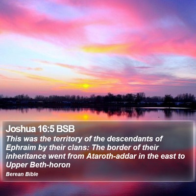 Joshua 16:5 BSB Bible Verse Image