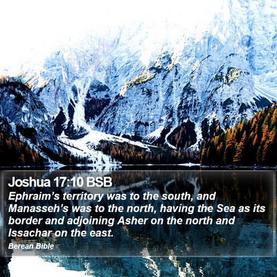 Joshua 17:10 BSB Bible Verse Image