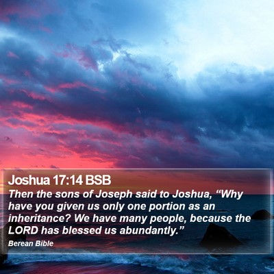 Joshua 17:14 BSB Bible Verse Image