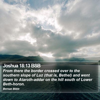 Joshua 18:13 BSB Bible Verse Image
