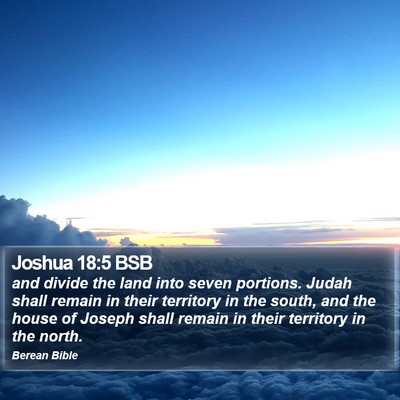 Joshua 18:5 BSB Bible Verse Image