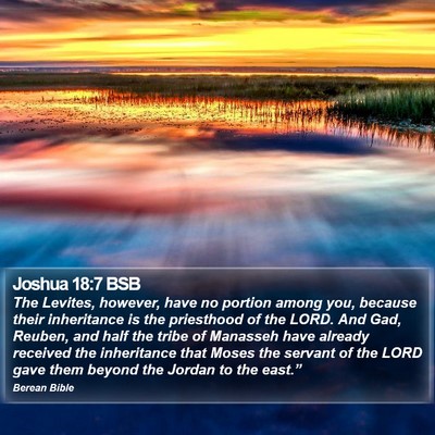 Joshua 18:7 BSB Bible Verse Image