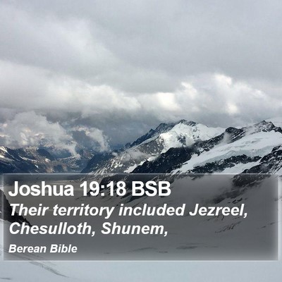 Joshua 19:18 BSB Bible Verse Image