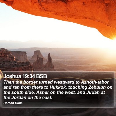 Joshua 19:34 BSB Bible Verse Image
