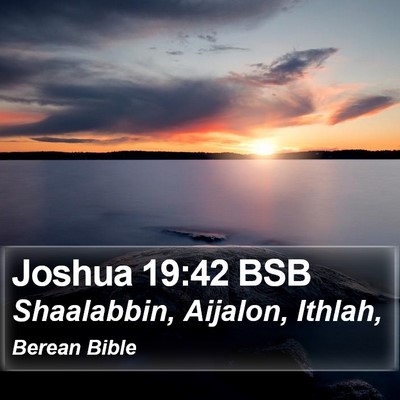 Joshua 19:42 BSB Bible Verse Image