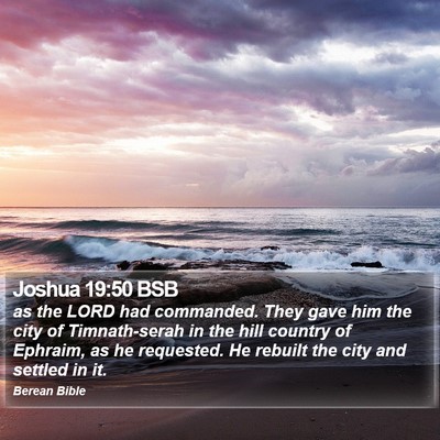 Joshua 19:50 BSB Bible Verse Image