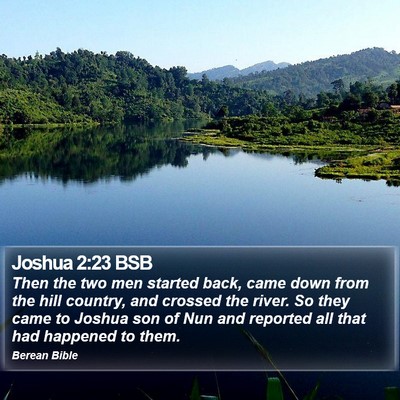 Joshua 2:23 BSB Bible Verse Image