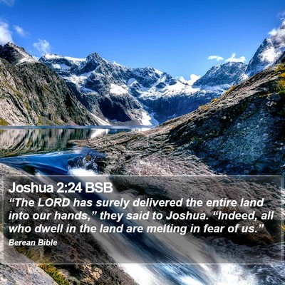 Joshua 2:24 BSB Bible Verse Image