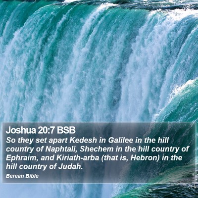 Joshua 20:7 BSB Bible Verse Image