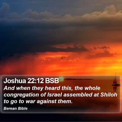 Joshua 22:12 BSB Bible Verse Image