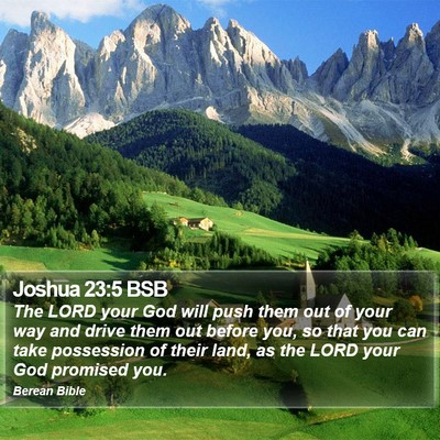 Joshua 23:5 BSB Bible Verse Image